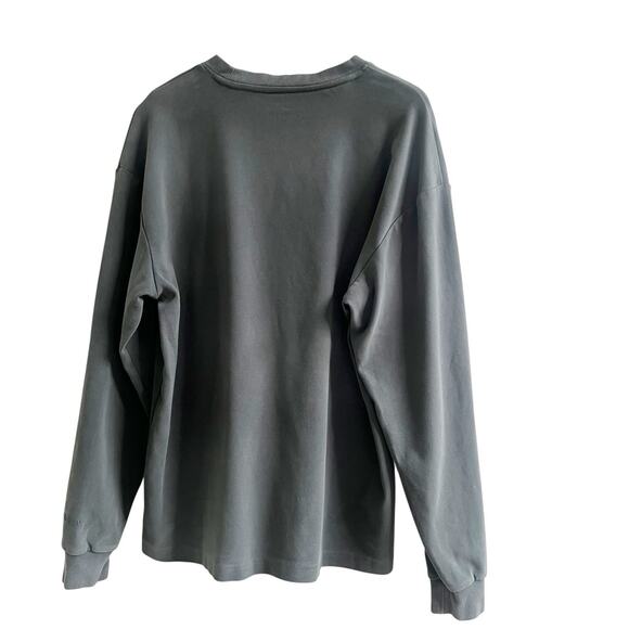 Young LA Men’s Crewneck Sweater Size Medium Sage Green Logo Microfiber Soft - Picture 2 of 7